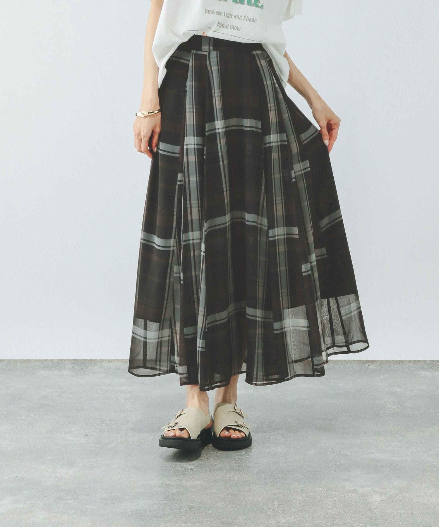 GLOBAL WORK｜シアータックフレアスカート/571416 | Rakuten Fashion