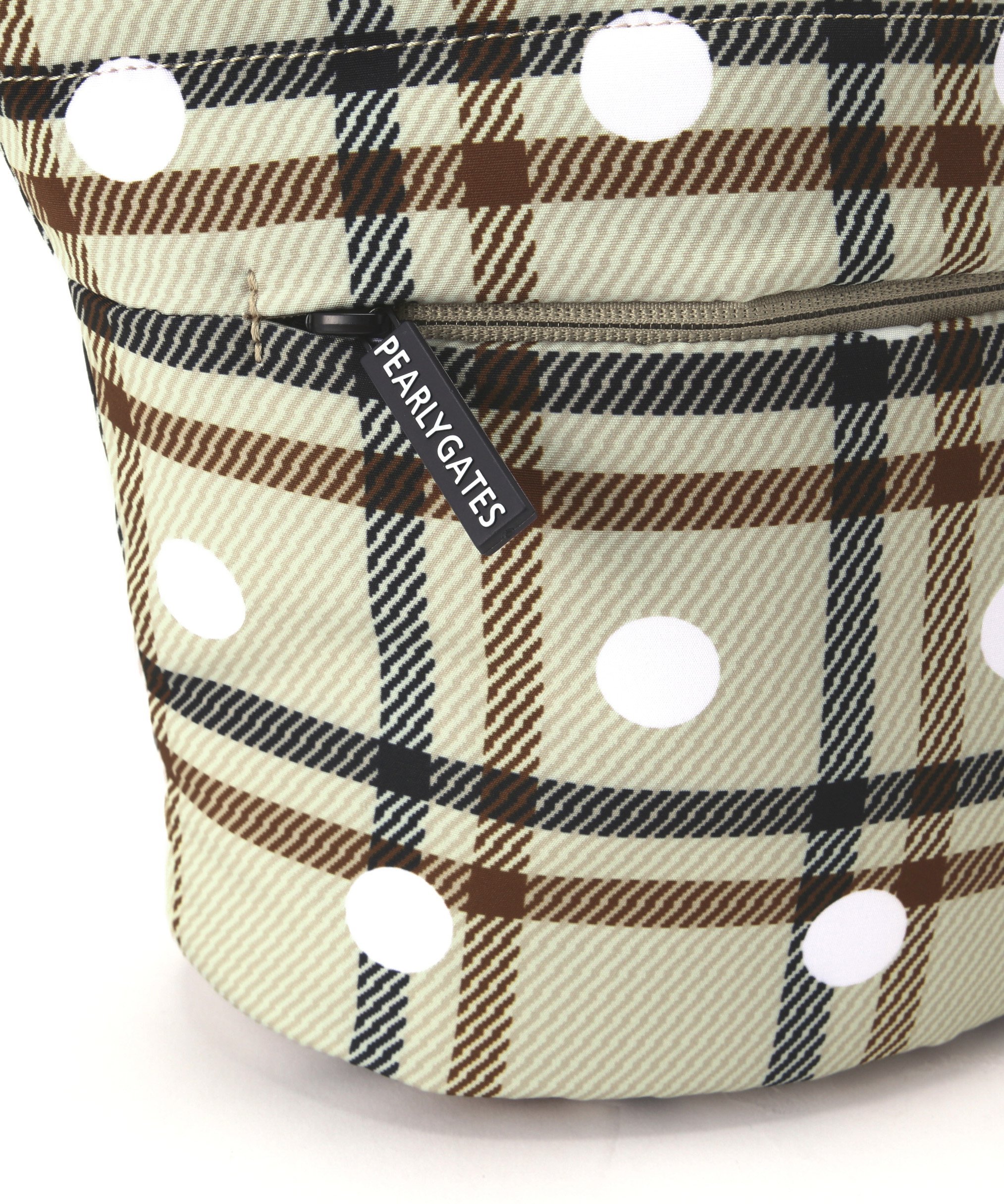PEARLY GATES｜チェック×ドット柄中綿カートバッグ (UNISEX) | Rakuten