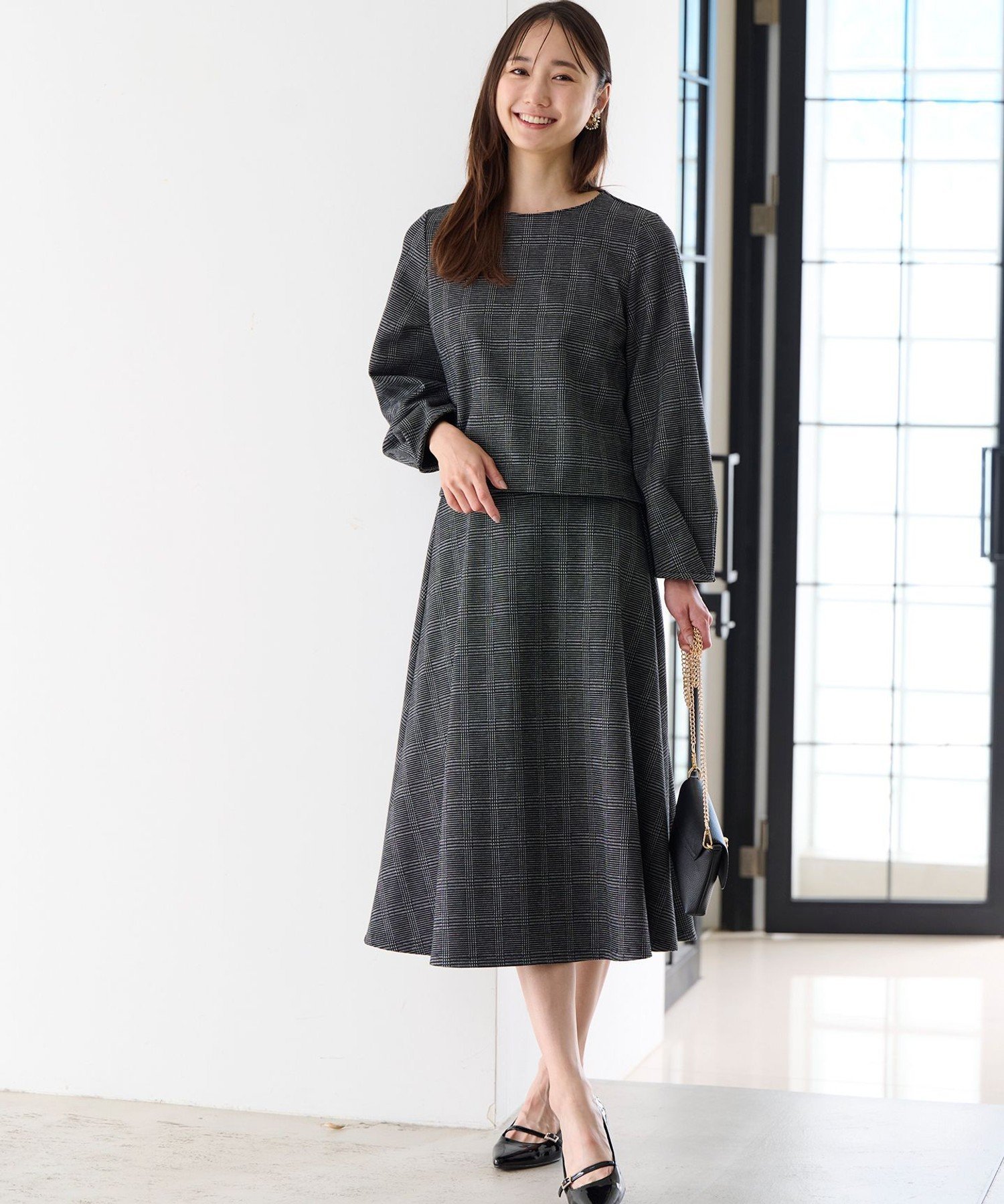 ANY SIS｜【WEB・一部店舗限定】カットジャカード襟付き2WAY