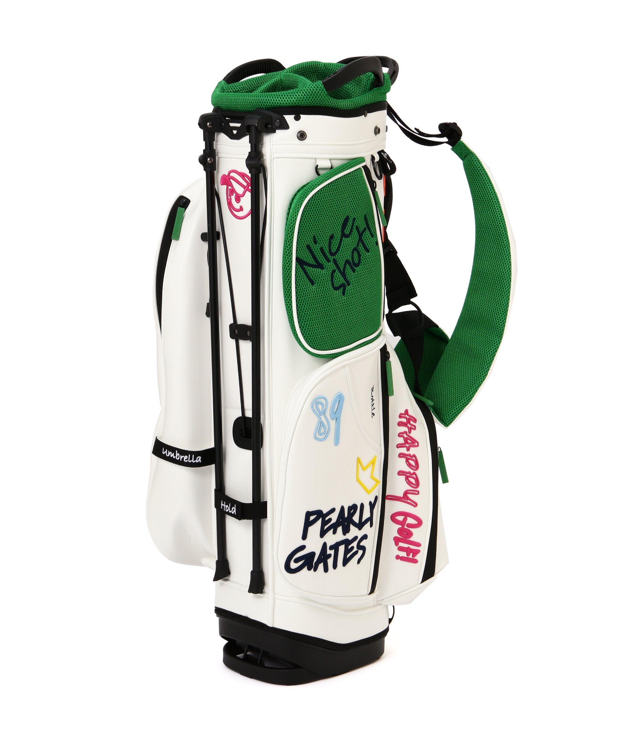 PEARLY GATES｜NICO 合皮スタンド式キャディバッグ (46インチ対応