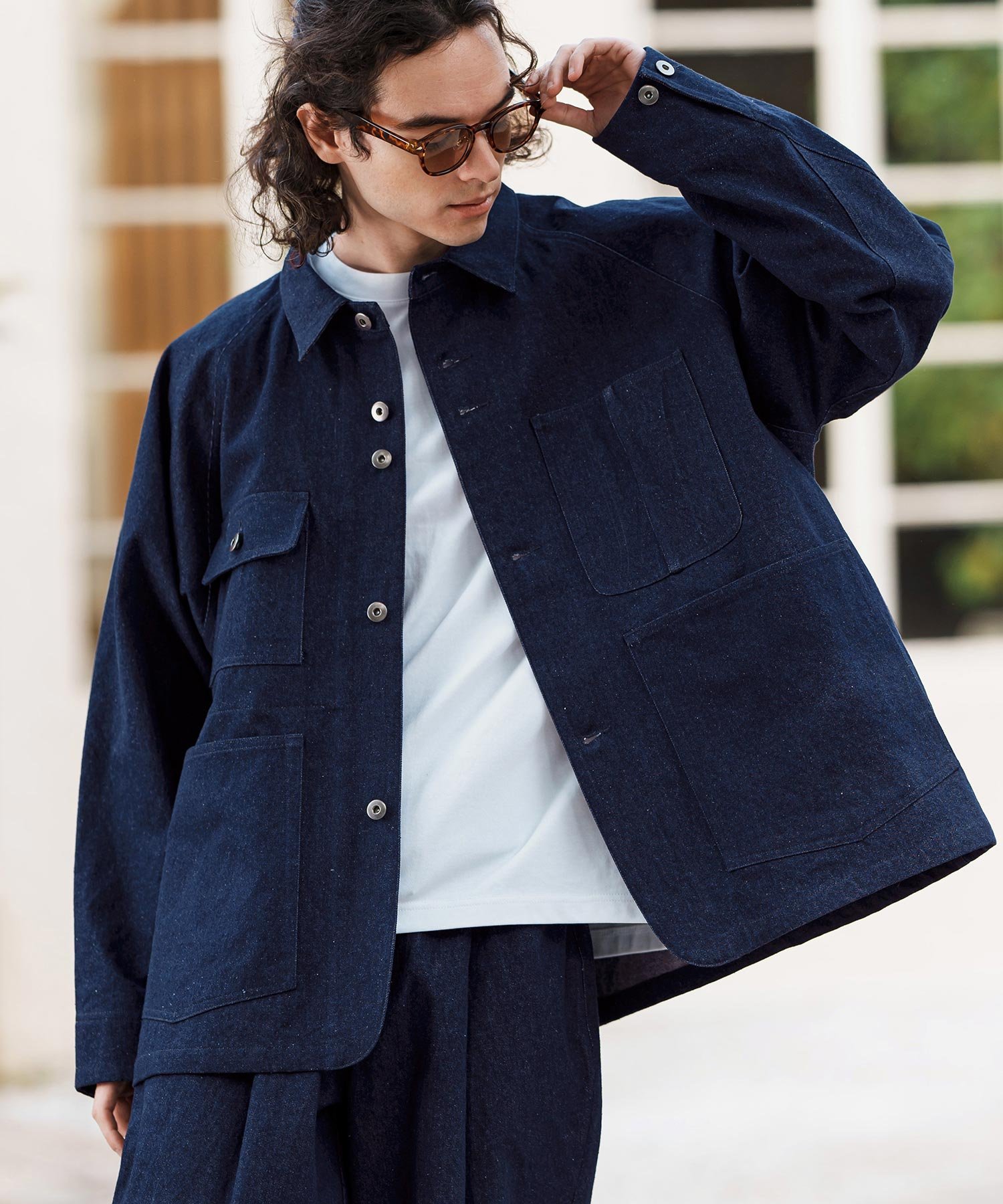 CAMBIO｜mj10555-ラグランスリーブデニムカバーオール | Rakuten