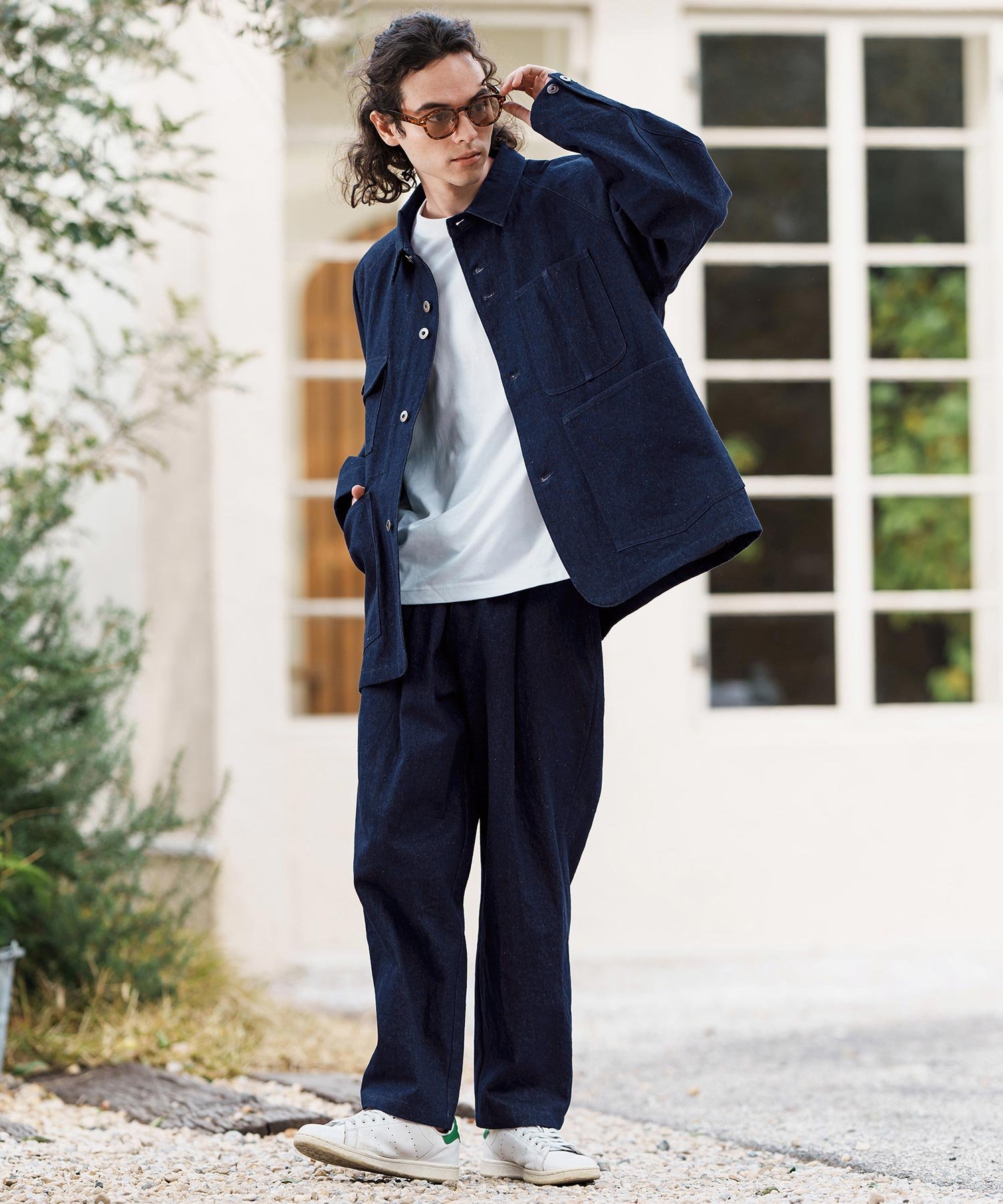 CAMBIO｜mj10555-ラグランスリーブデニムカバーオール | Rakuten