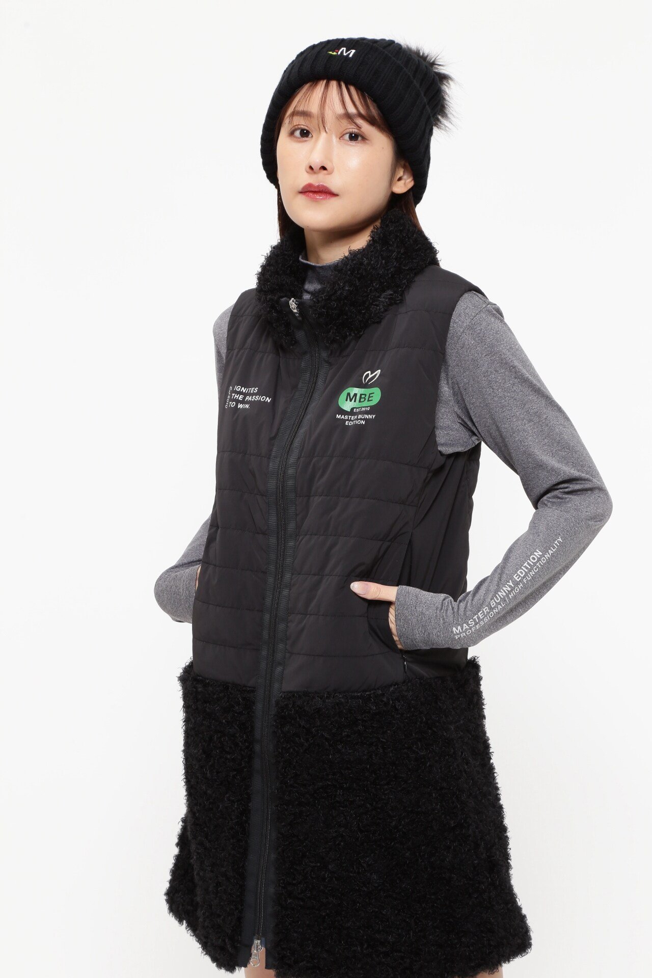MASTER BUNNY EDITION｜中綿ナイロンタフタボア フルジップベスト