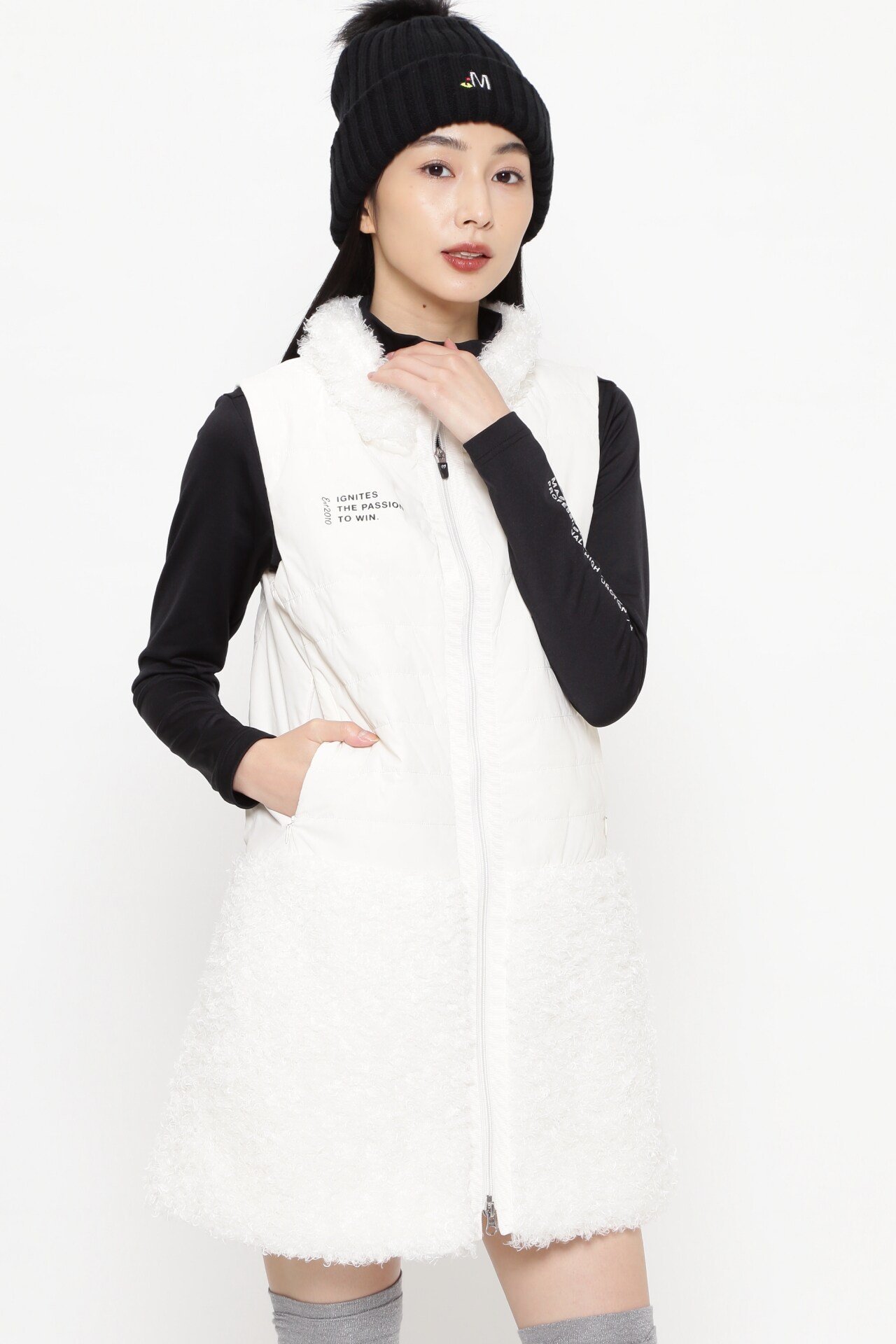 MASTER BUNNY EDITION｜中綿ナイロンタフタボア フルジップベスト