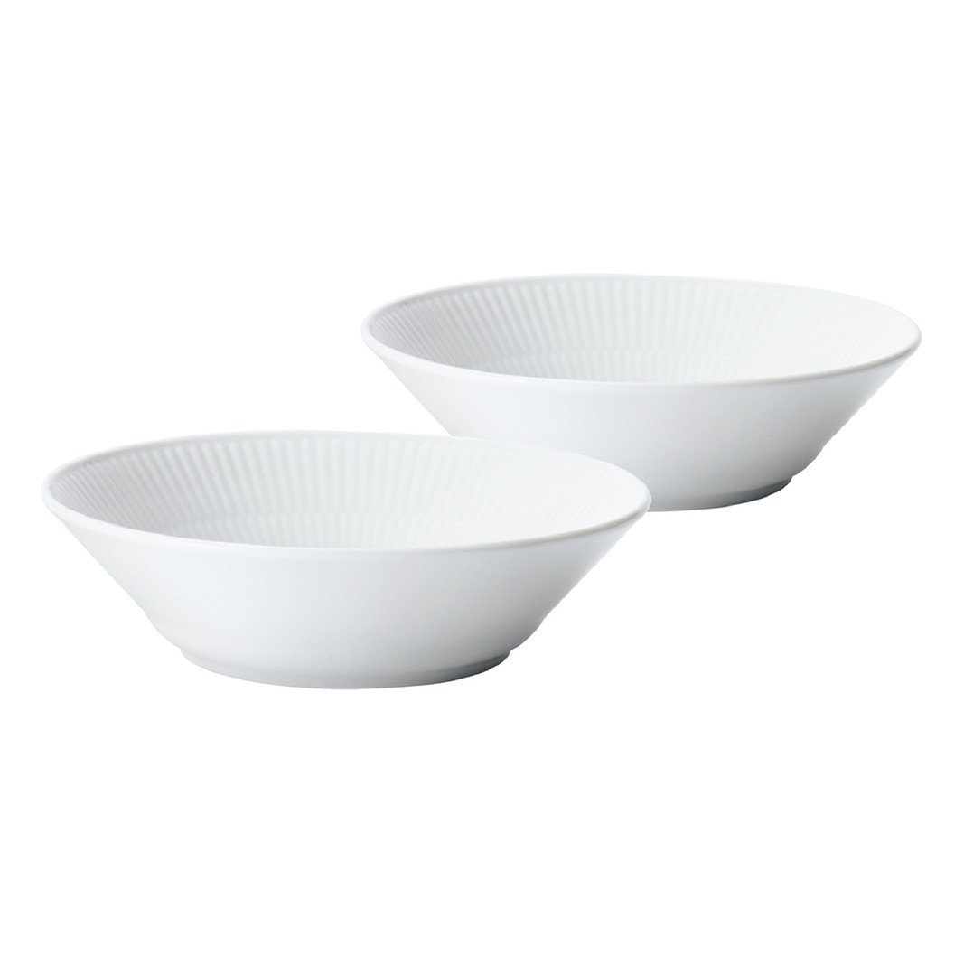 ROYAL COPENHAGEN｜[公式] ホワイトフルーテッド ディープ プレート