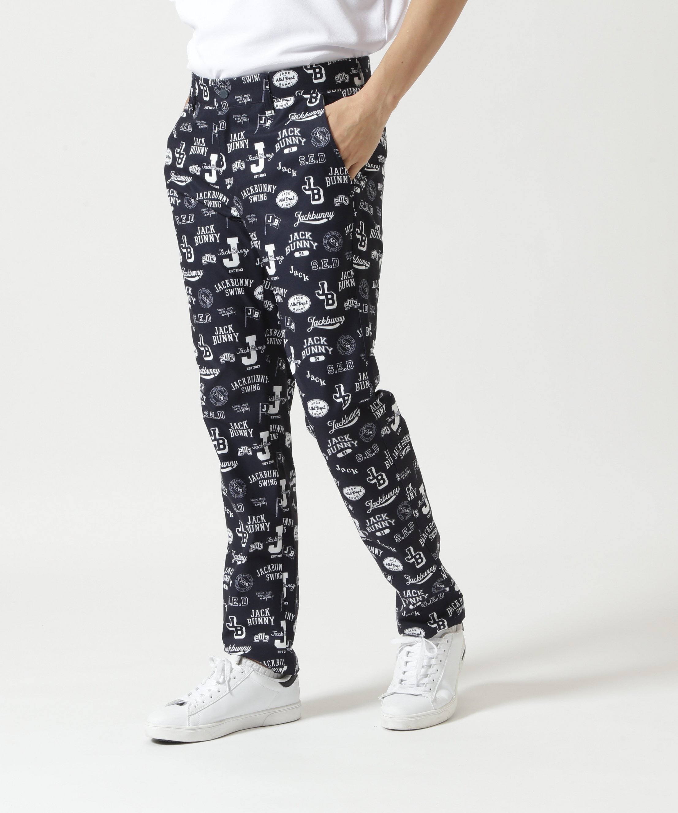 JACK BUNNY ロゴプリントパンツ サイズ0 Jack Bunny!!｜PEストレッチ