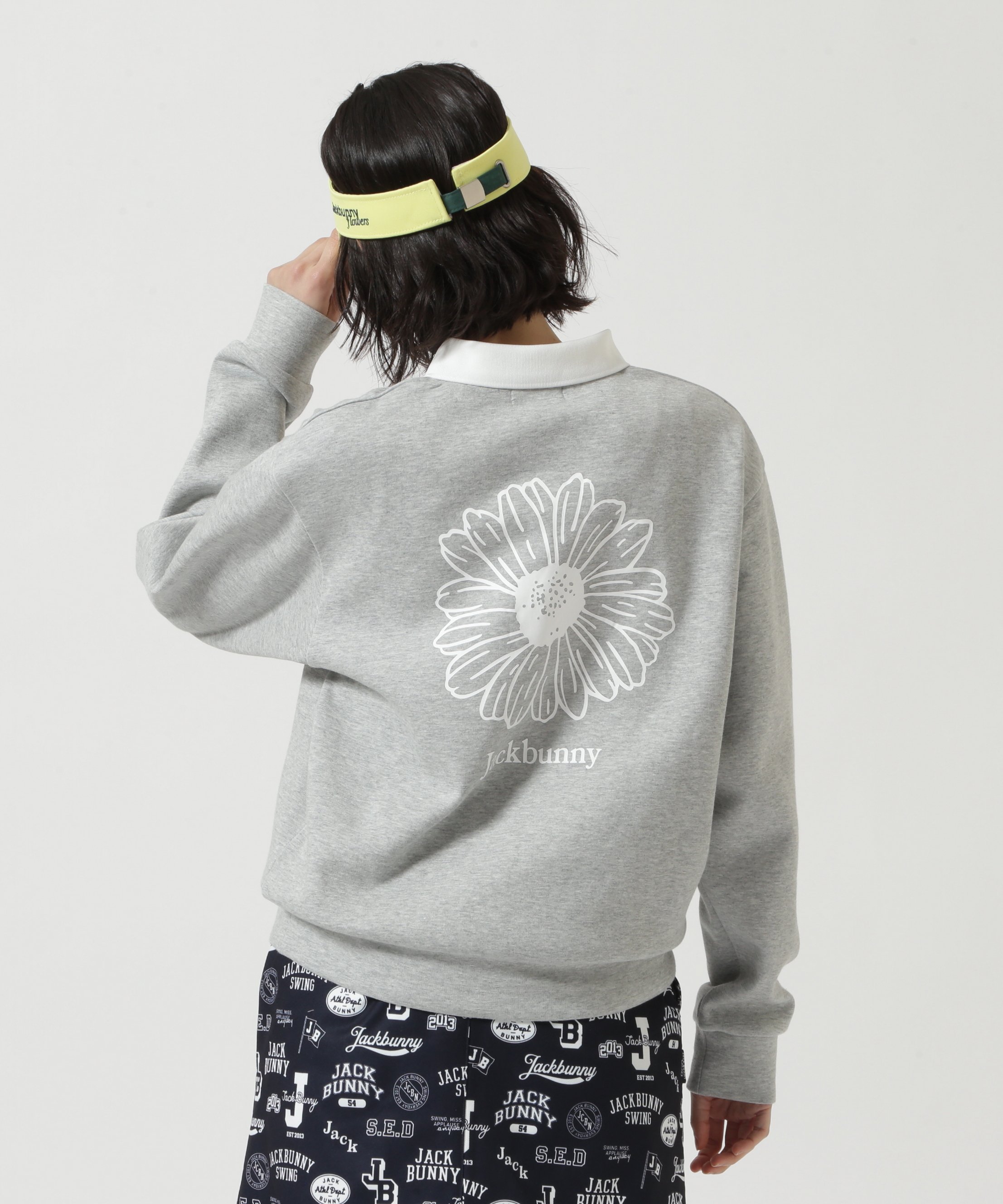 Jack Bunny!!｜ハイゲージダブルフェイス長袖ポロシャツ | Rakuten