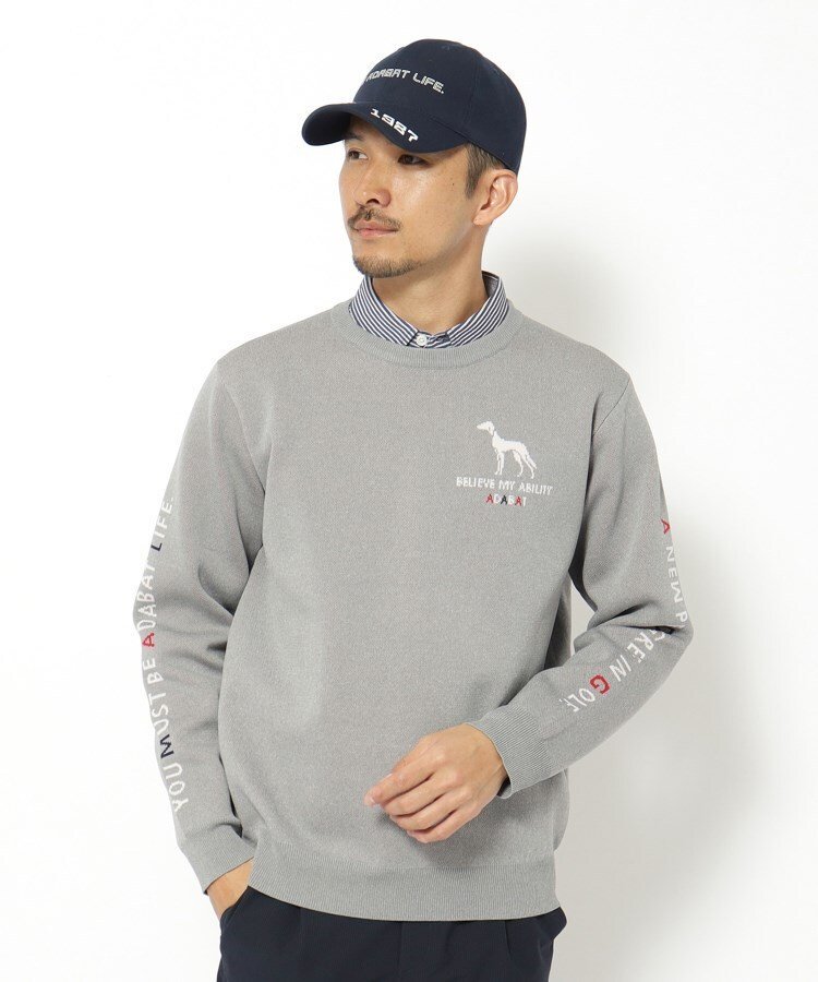 adabat ジップアップセーター 黒・グレー・白 adabat ジップアップ