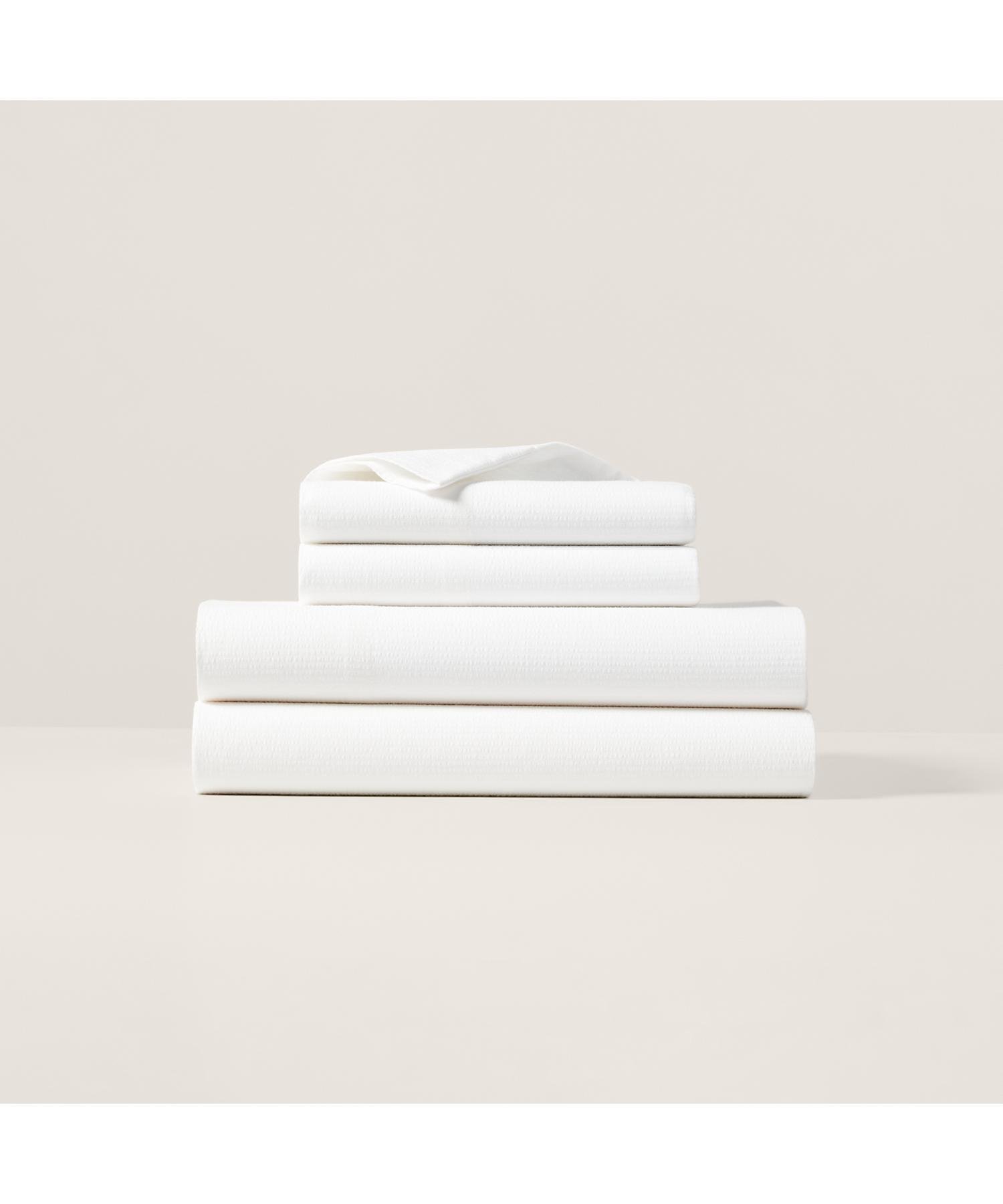 RALPH LAUREN｜シアサッカー ストライプ ボックスシーツ/セミダブル