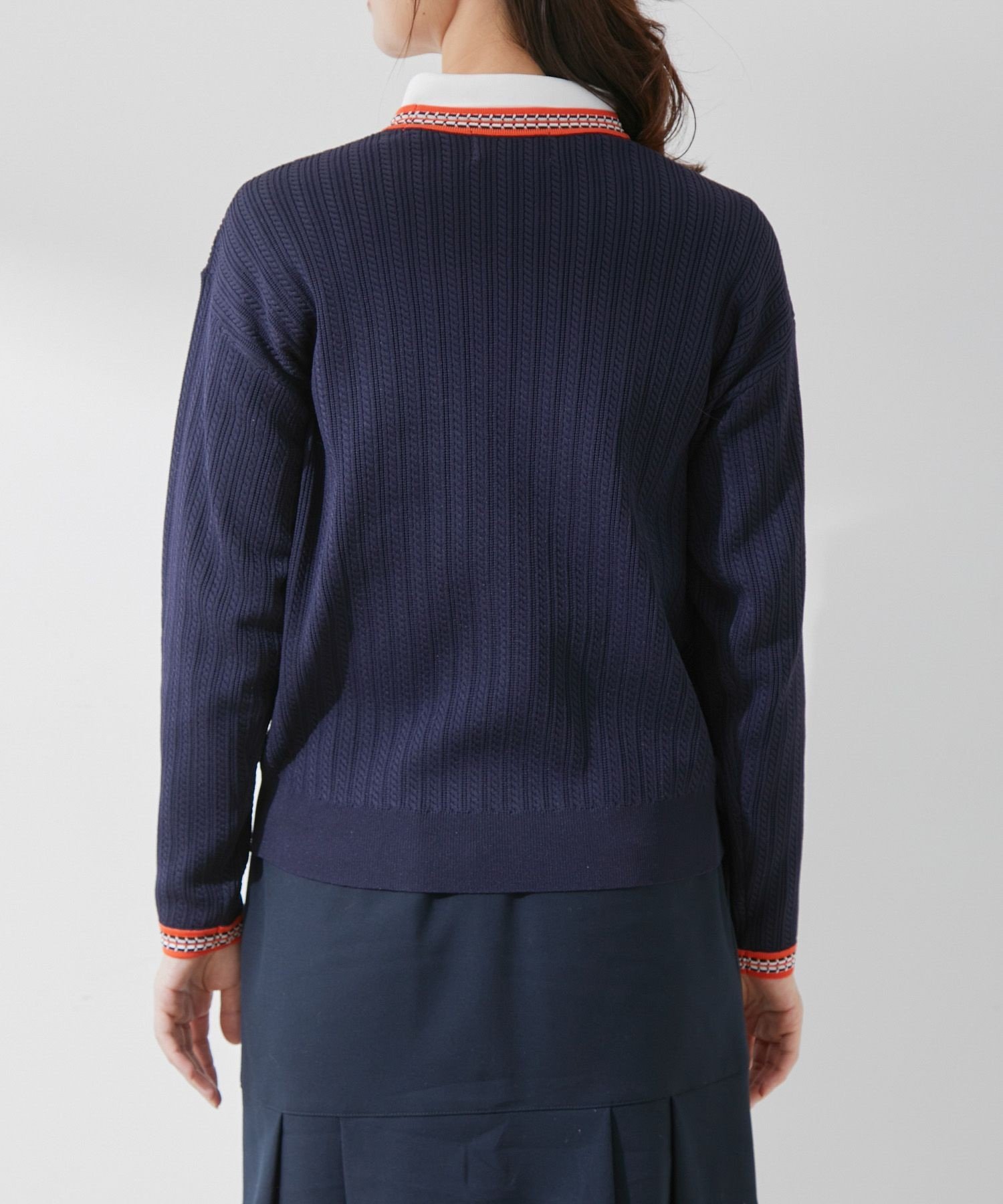 JUN&ROPE'｜ミニケーブル柄プレート使い長袖プルオーバー | Rakuten