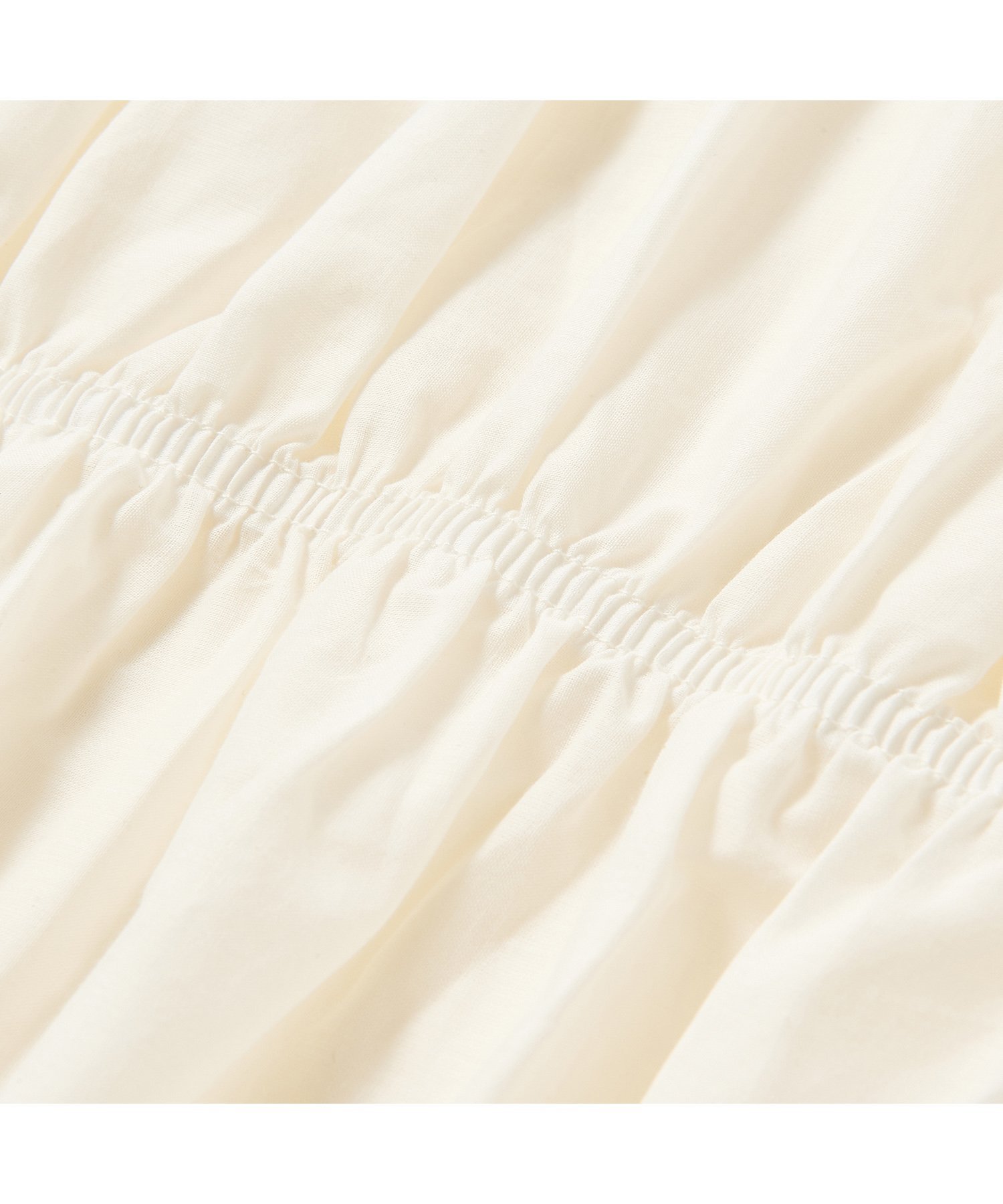 Francfranc｜ギャザーリボン 掛け布団カバー シングル アイボリー