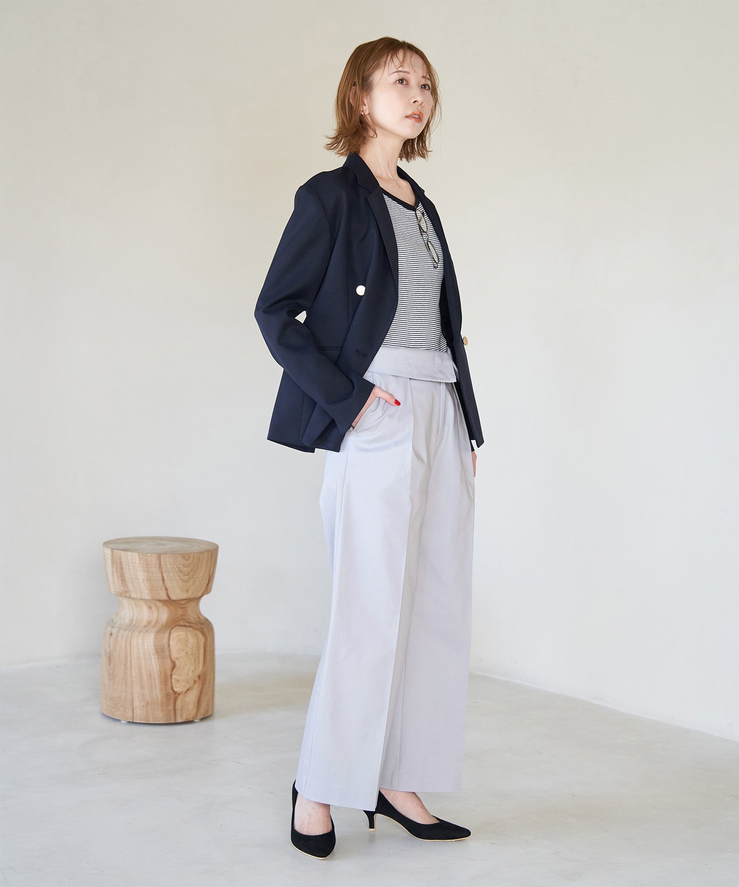 ROPE' PICNIC｜防汚加工/タックワイドパンツ | Rakuten Fashion(楽天