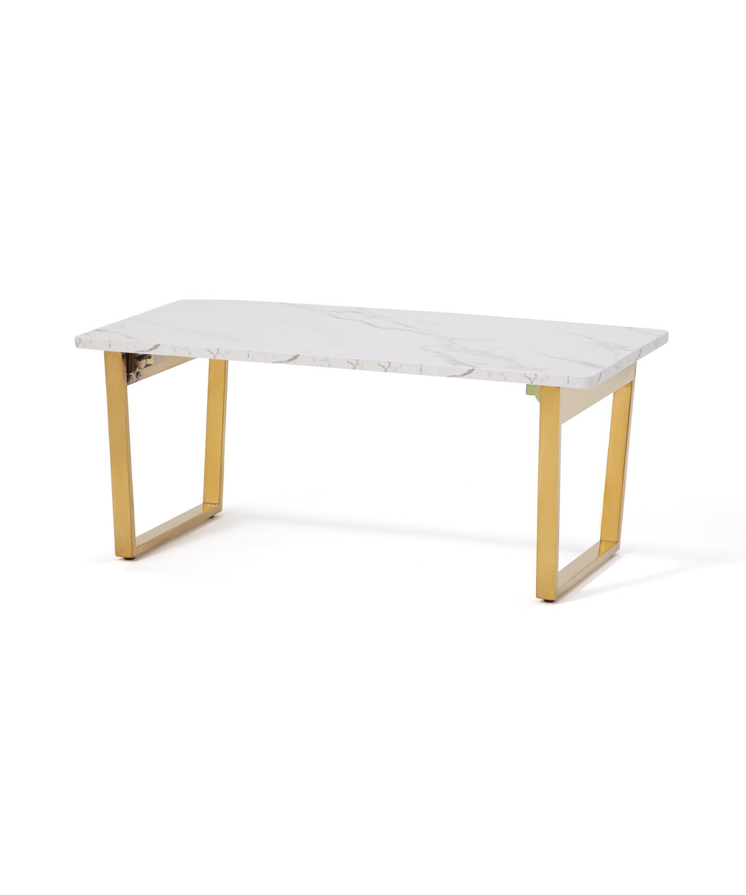 Francfranc｜クラッシー フォールディングテーブル マーブル*ゴールド
