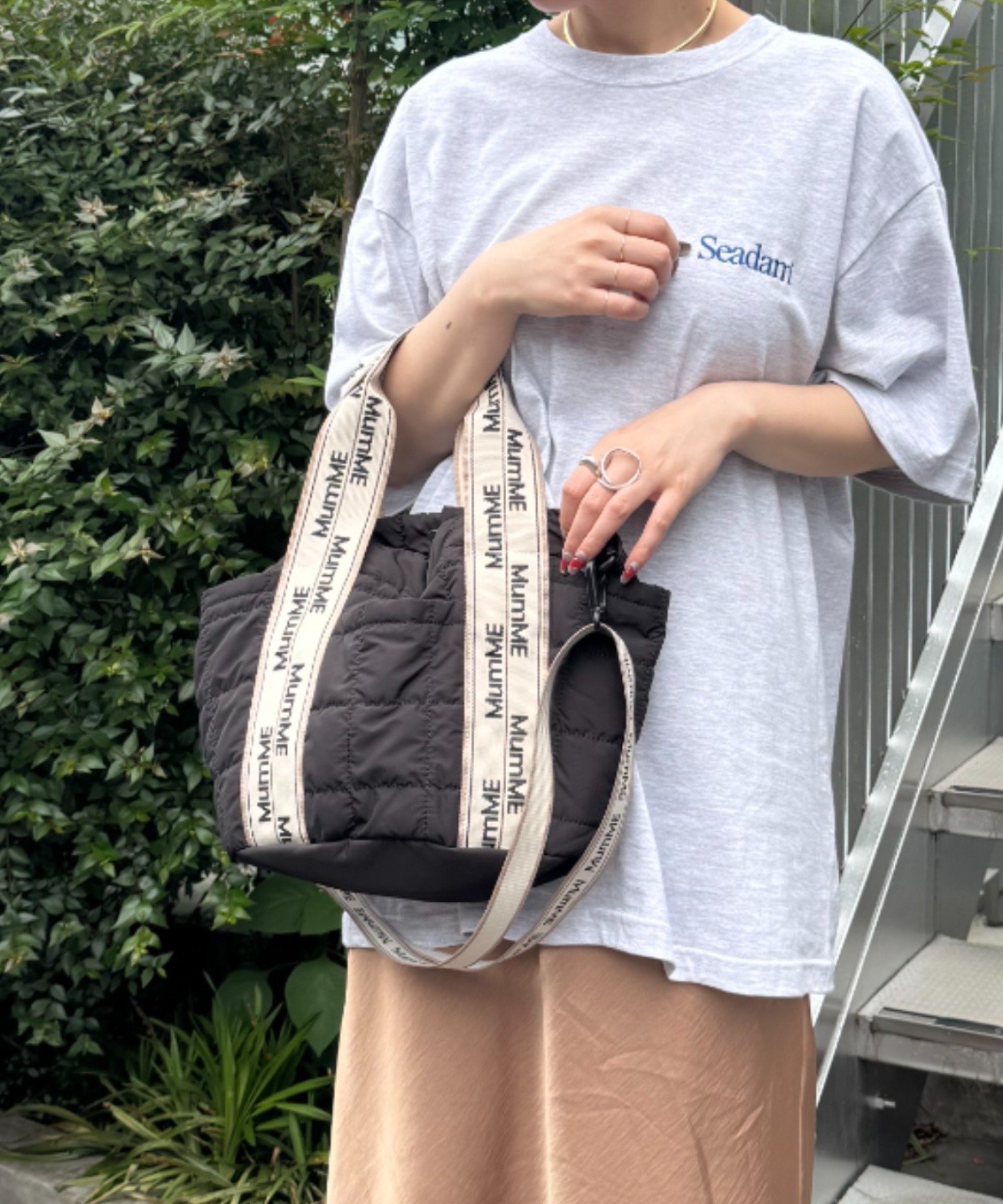 CIAOPANIC TYPY｜:【MumME】ジャガードテープキルティングスクエア