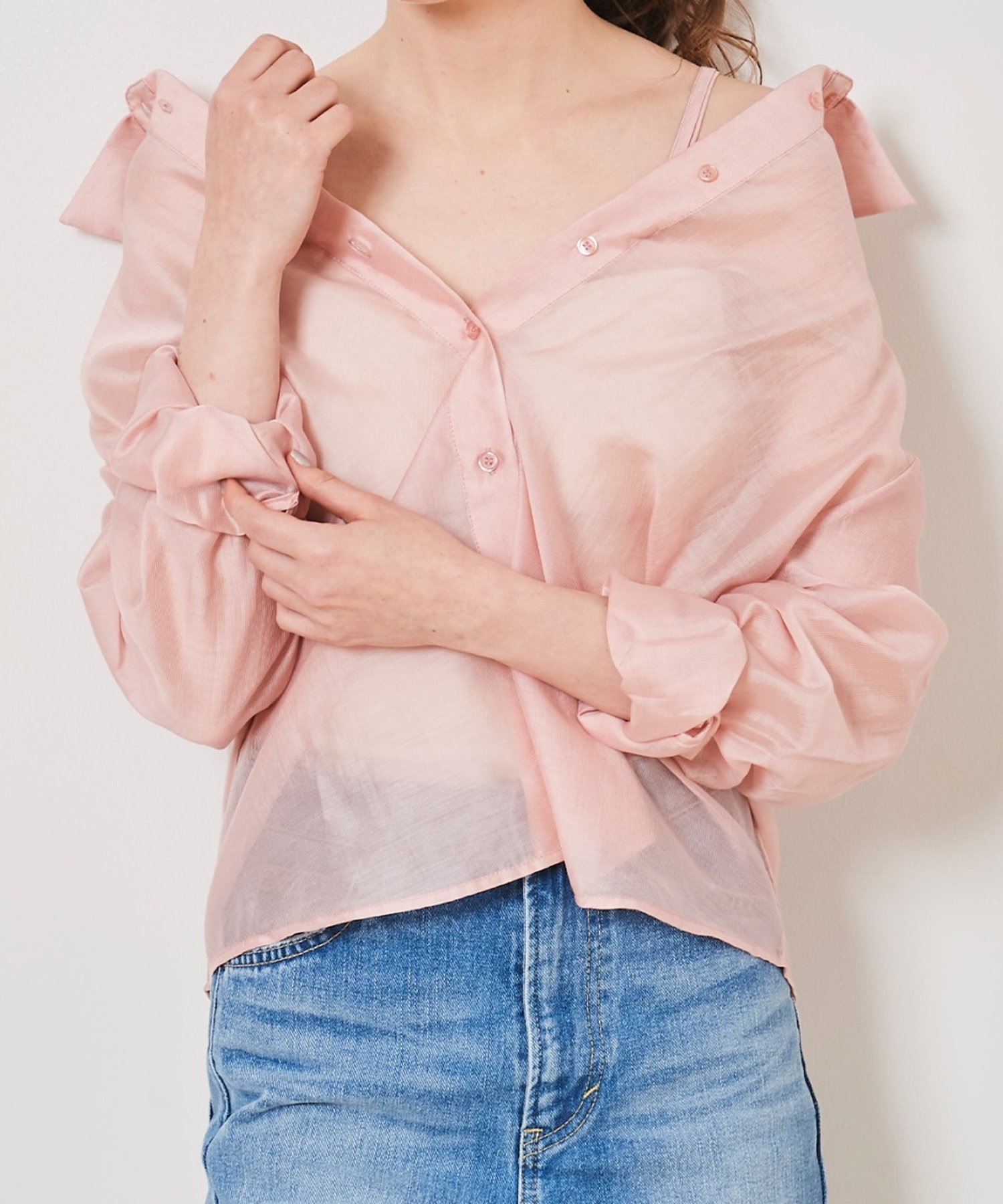 31 Sons de mode｜2024年春夏 2WAYオフショルシアーシャツ | Rakuten