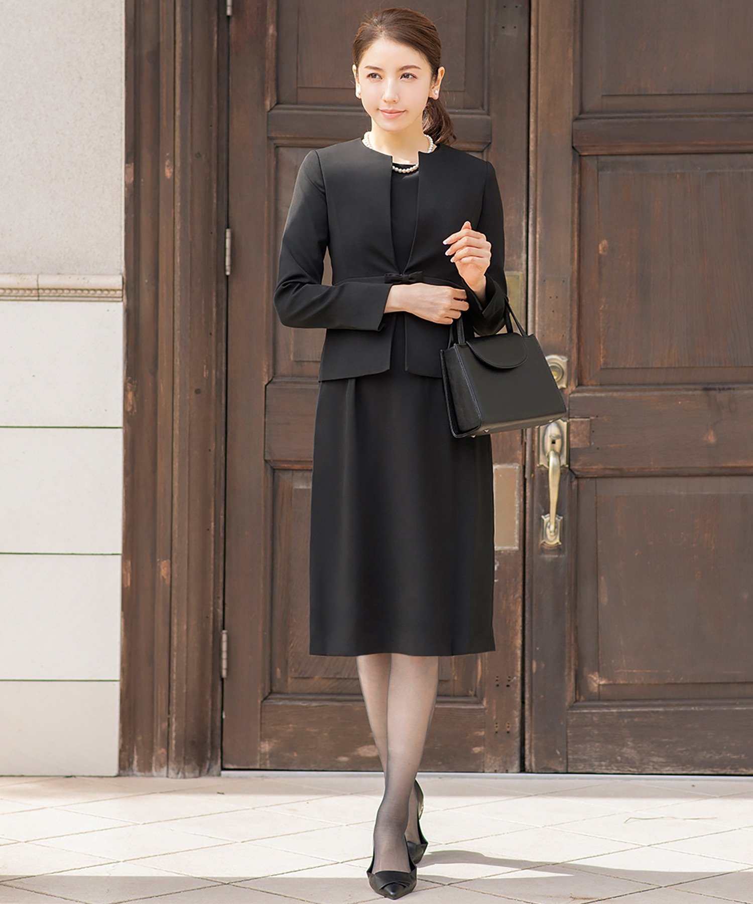 RIVER FIELD & Co.｜ノーカラージャケット&ミディ丈Aラインワンピース