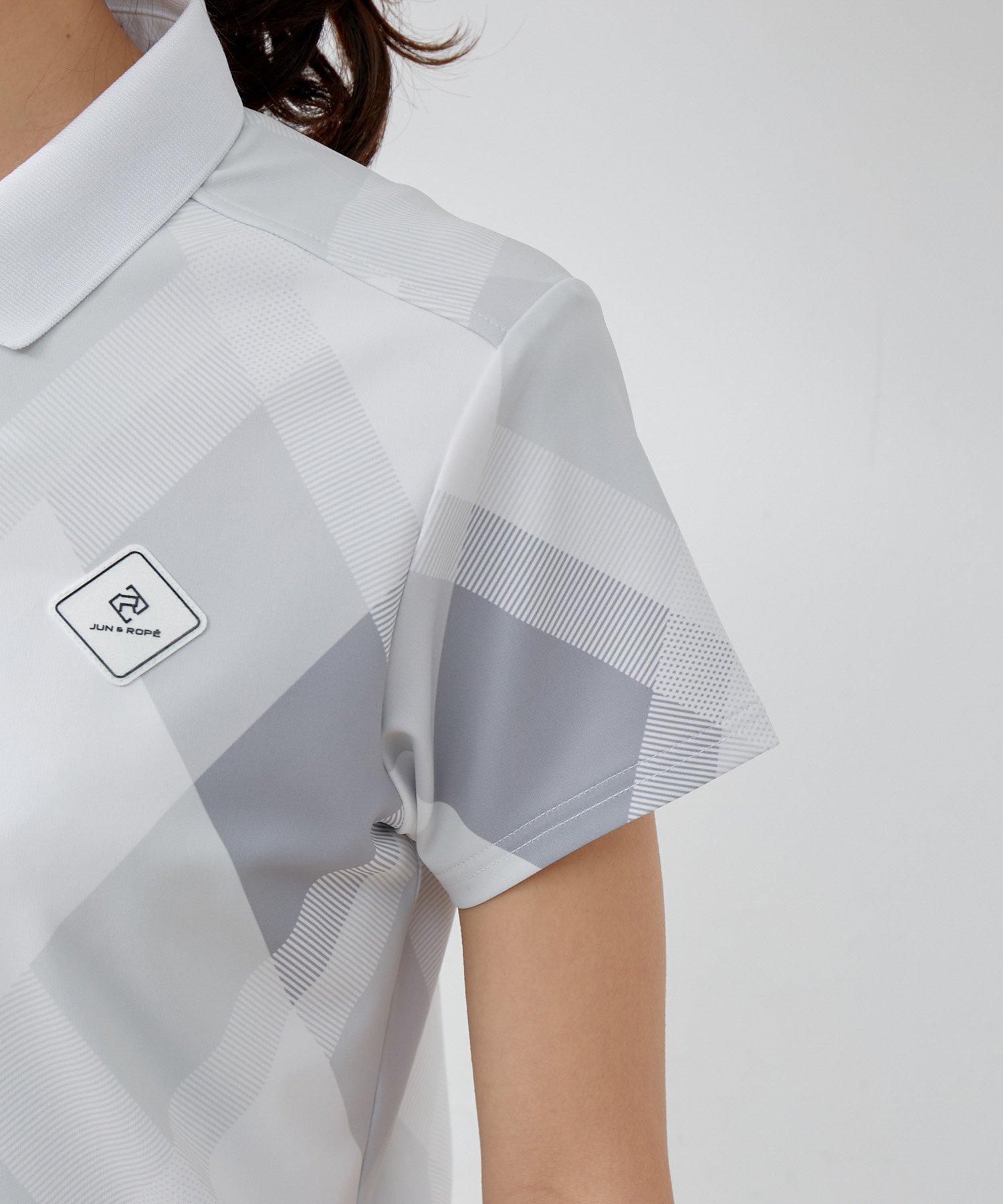 JUN&ROPE'｜【UV】【接触冷感】マルチアーガイル柄ポロ半袖プル