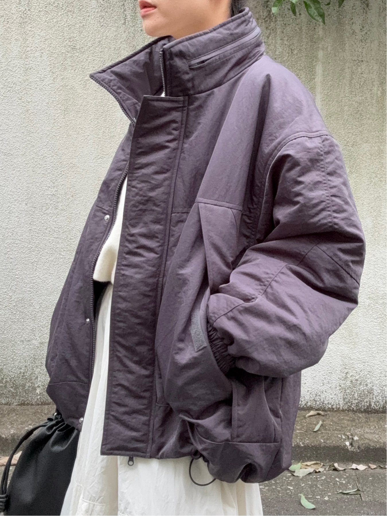 TAKA-Q｜ドロー/DRAW 撥水ナイロン ビックシルエット 中綿ブルゾン