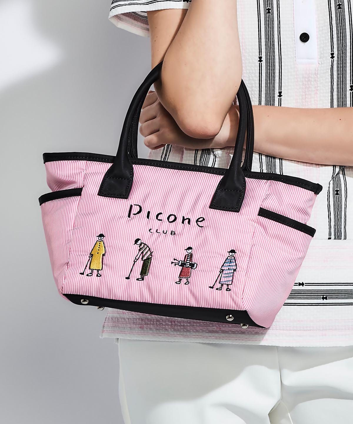 Picone Club｜ストライプ柄刺繍バッグ | Rakuten Fashion(楽天