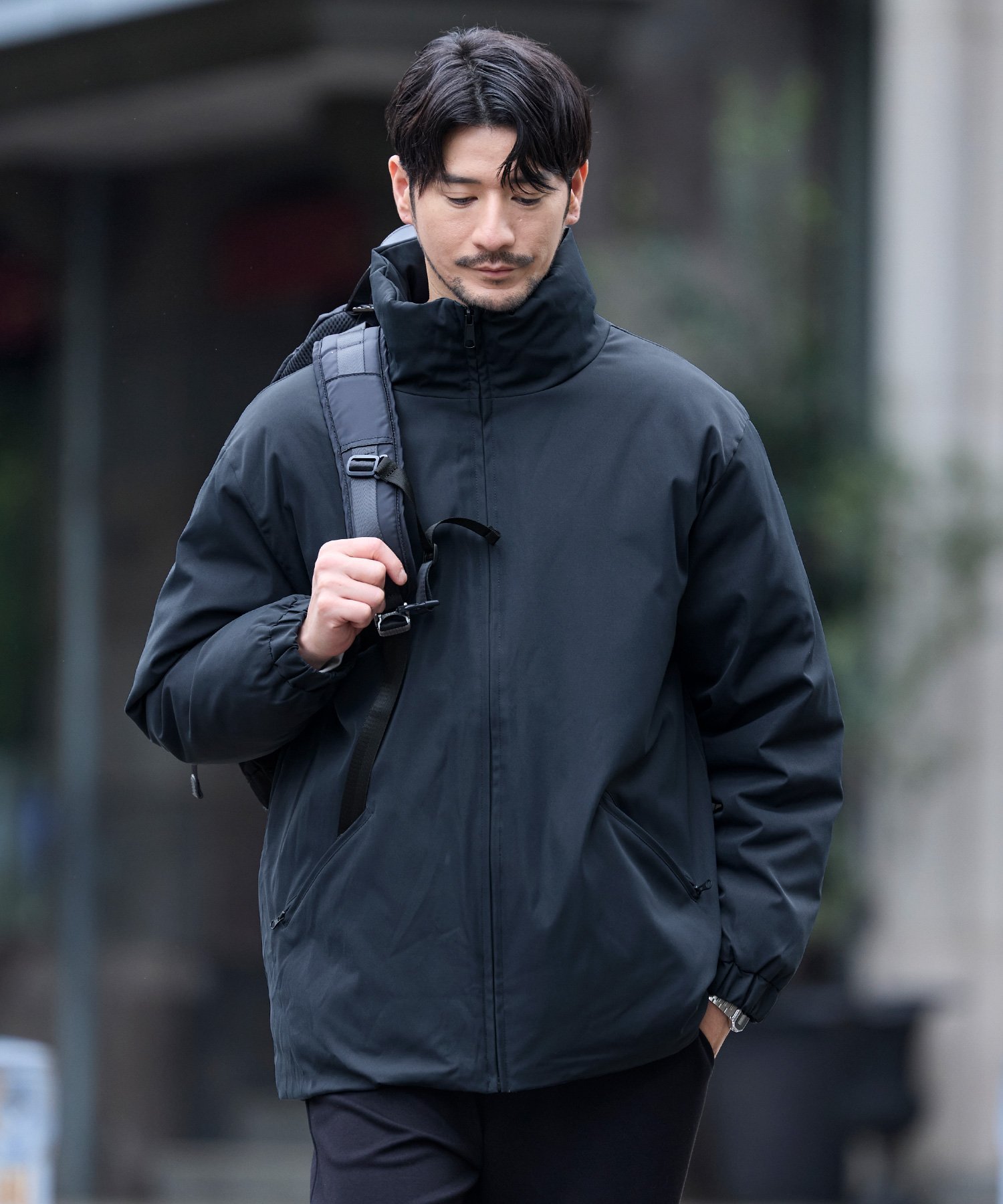 THE CASUAL｜洗える撥水中綿スタンドネックブルゾン | Rakuten Fashion