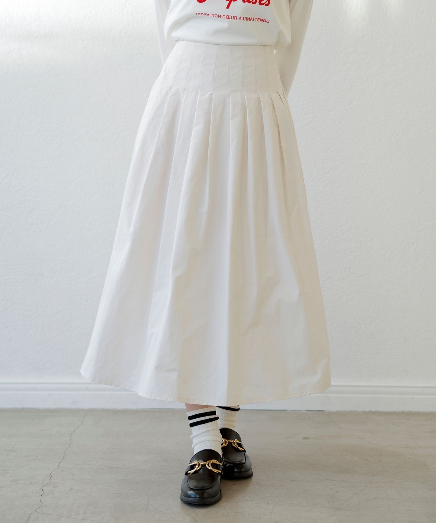 VIS｜【洗える】タックプリーツフレアスカート | Rakuten Fashion(楽天