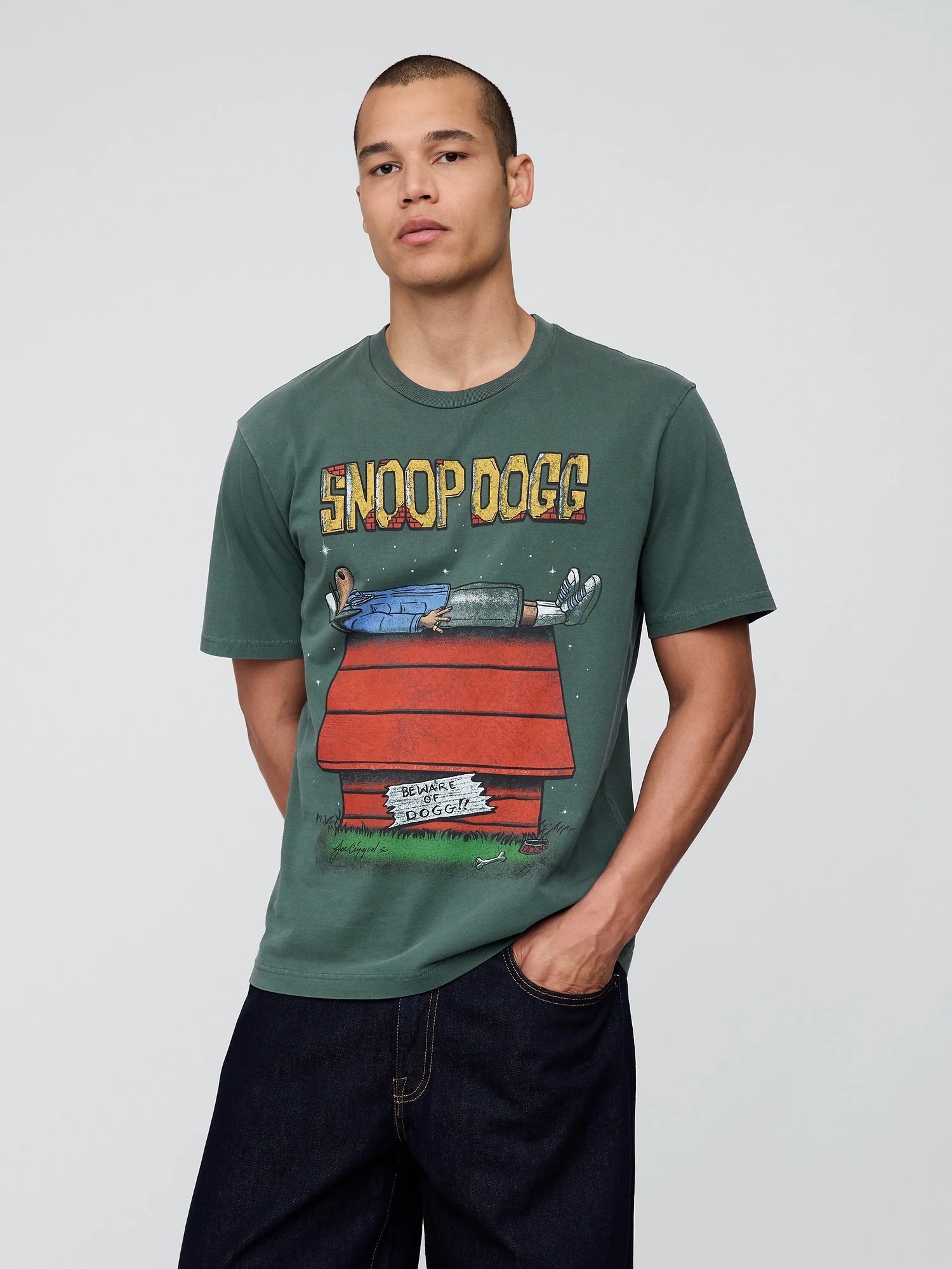 GAP｜(U)□スヌープ・ドッグ リラックス グラフィックTシャツ /SNOOP