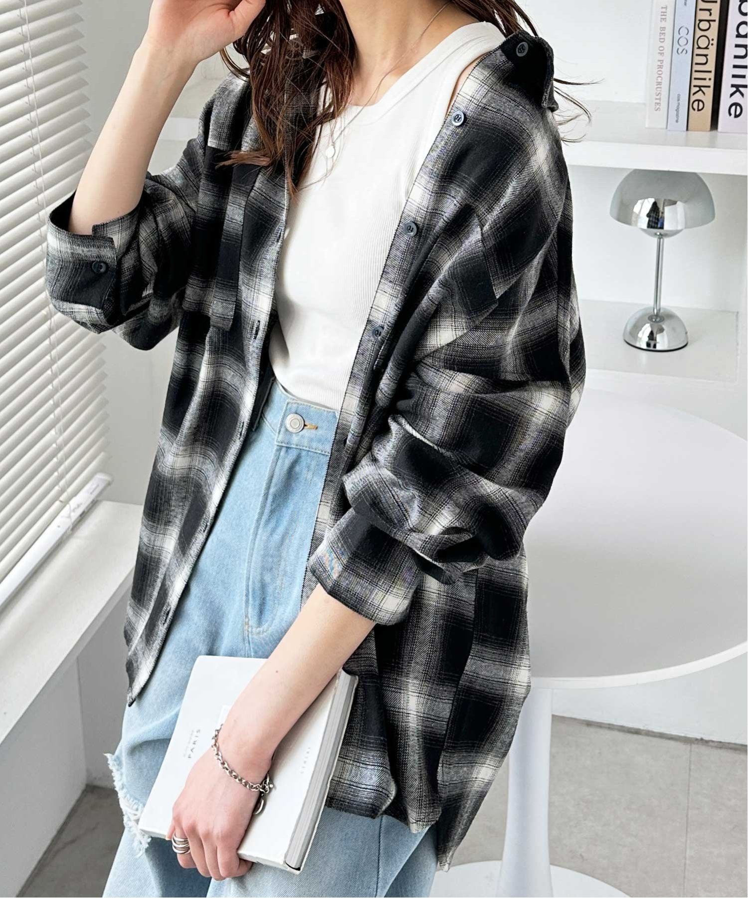 GeeRA｜チェックロングシャツ | Rakuten Fashion(楽天ファッション／旧