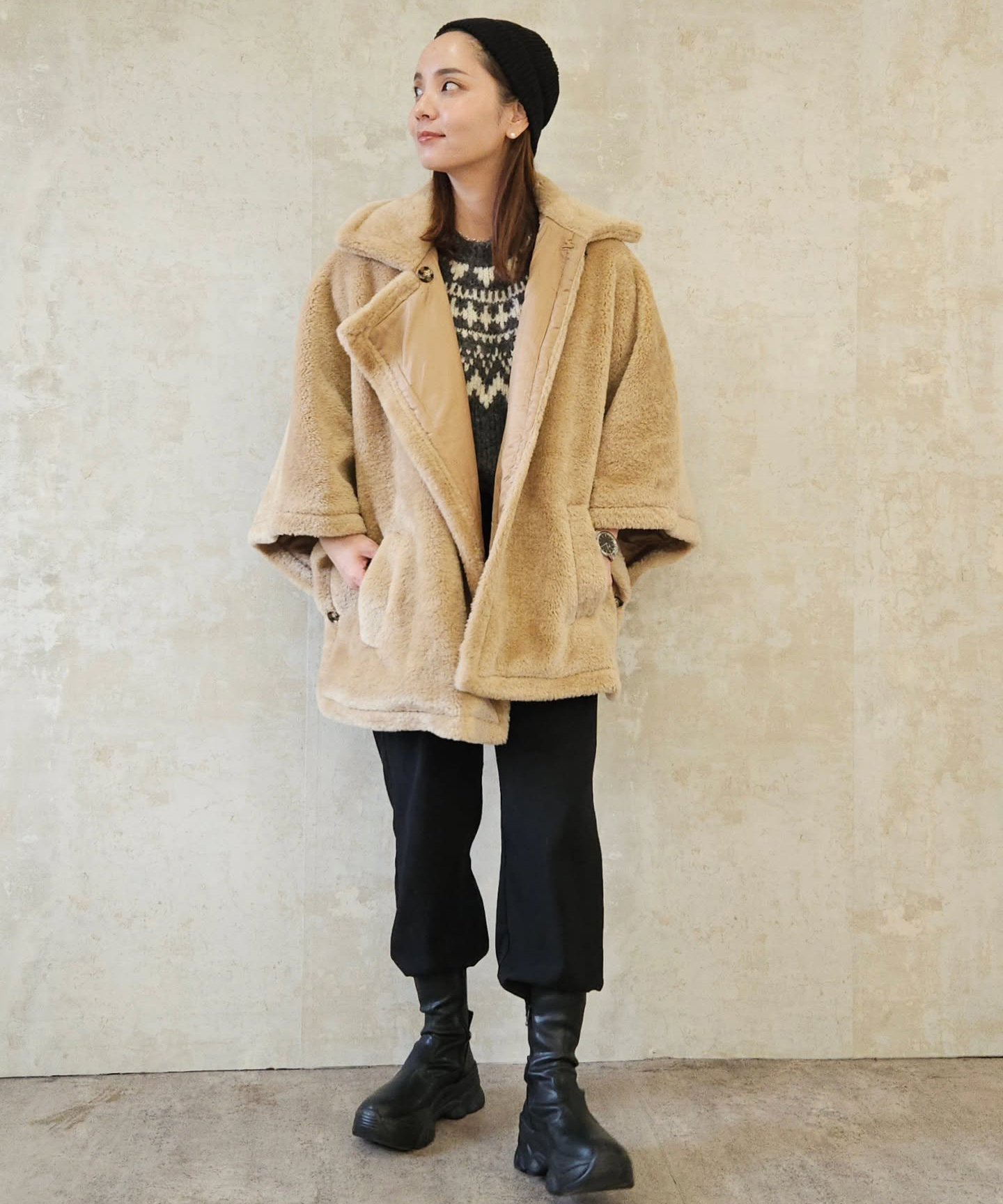 Lajour｜エコファー ケープジャケット | Rakuten Fashion(楽天