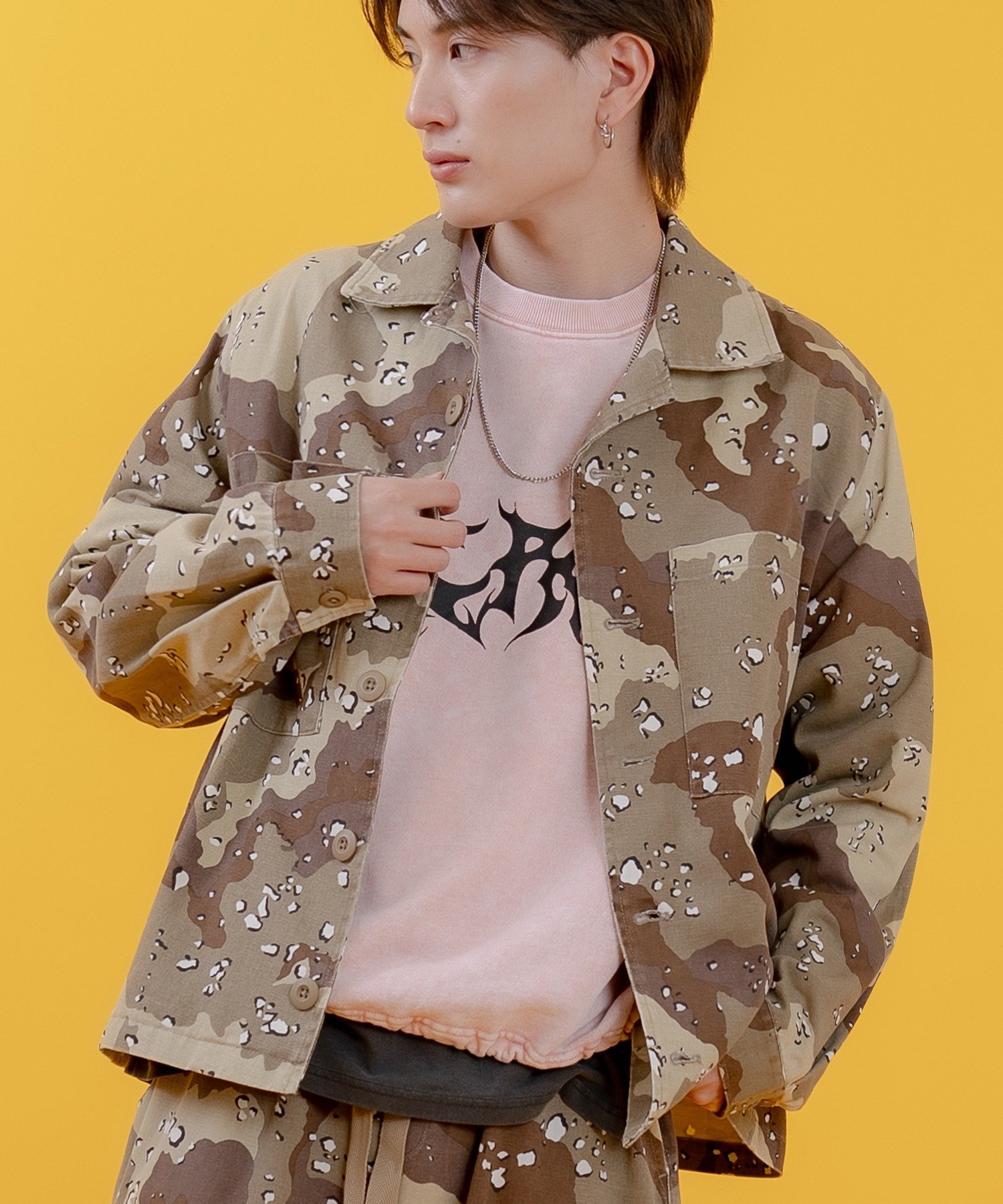 Munsingwear FRONT9 迷彩ジャケット 迷彩シャツジャケット