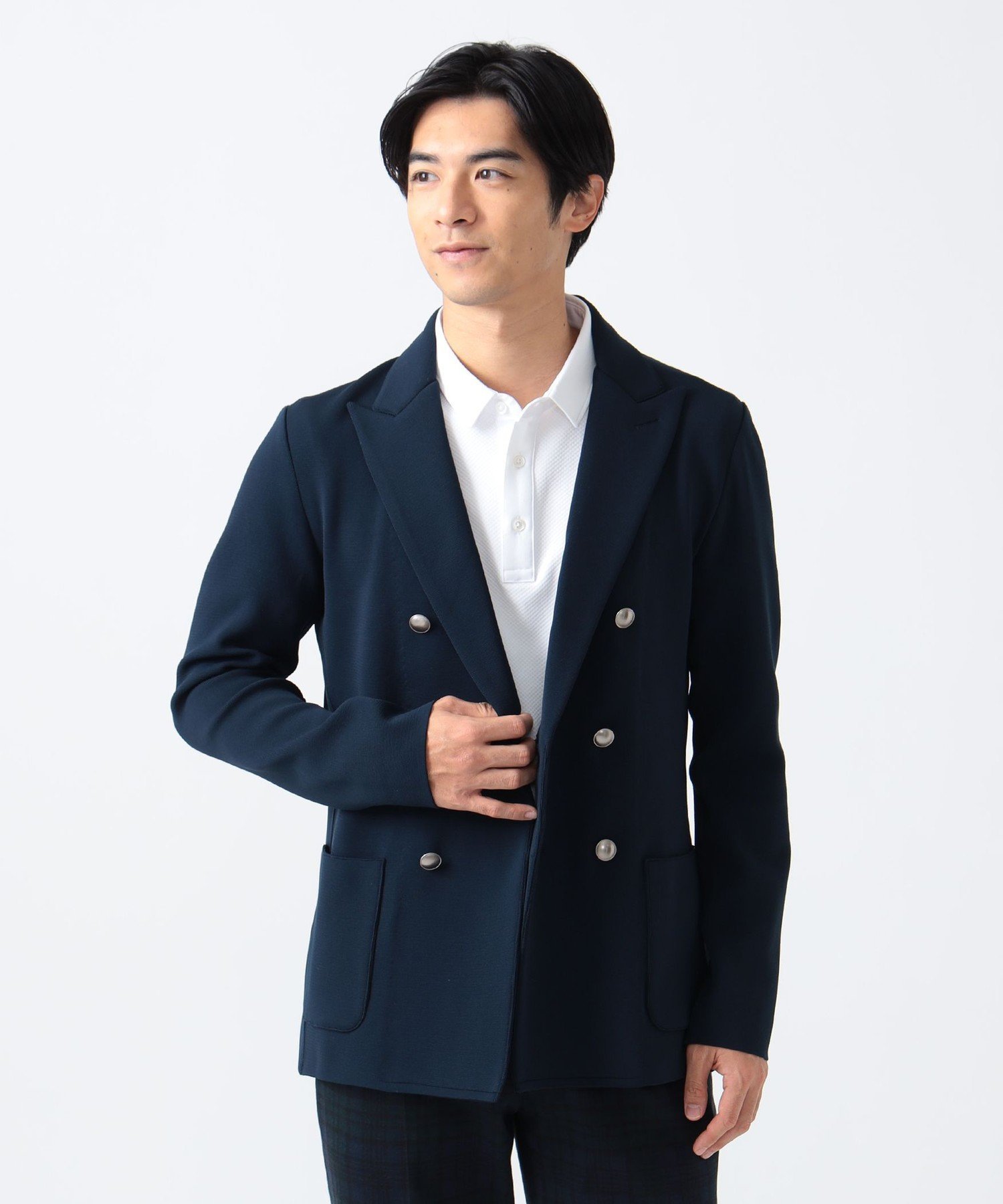 BEAMS GOLF｜PURPLE LABEL / ミラノリブ ニット ダブルジャケット