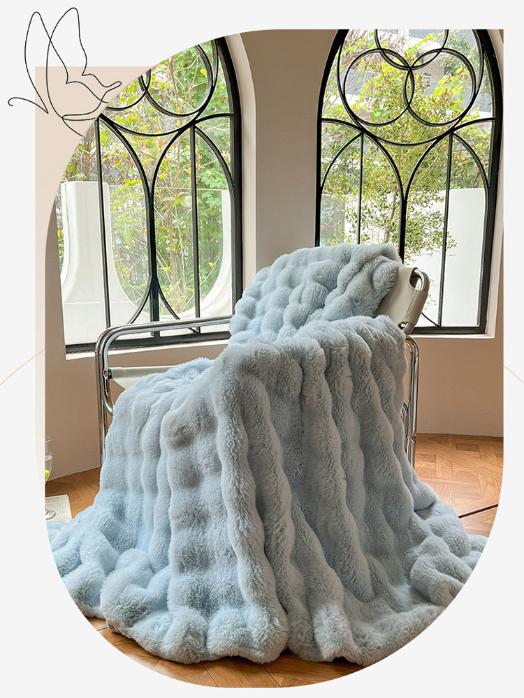 楽天市場】毛布 ファー もこもこ ブランケット とろとろ ウサギタッチ