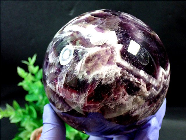 楽天市場】夢幻紫水晶アメジスト丸玉【送料無料】89MM 1029G 天然石