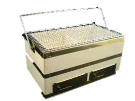 楽天市場】能登の珪藻土切り出し卓上手作り七輪 長角30号(網付) 【あす