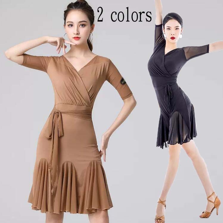 楽天市場】大量注文可 ラテンダンスドレス ラテン 練習着 レディース