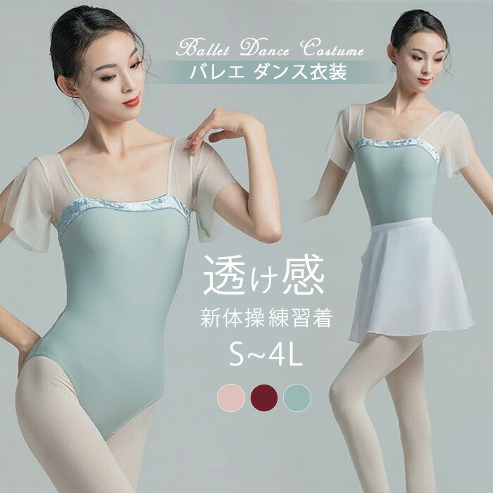 楽天市場】バレエ ダンス衣装 レオタード 大人 フリル 半袖あり 透け感