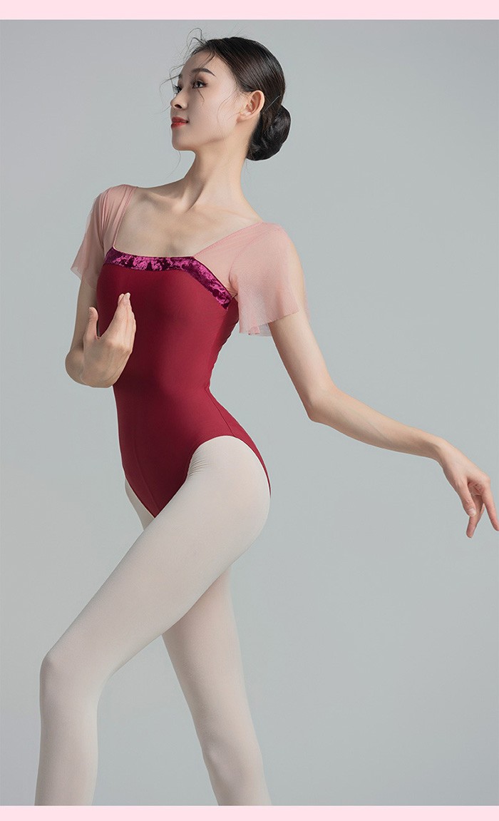 楽天市場】バレエ ダンス衣装 レオタード 大人 フリル 半袖あり 透け感