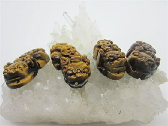 楽天市場】※訳あり※【置物：貔貅ペア（ヒキュウ）】タイガーアイ