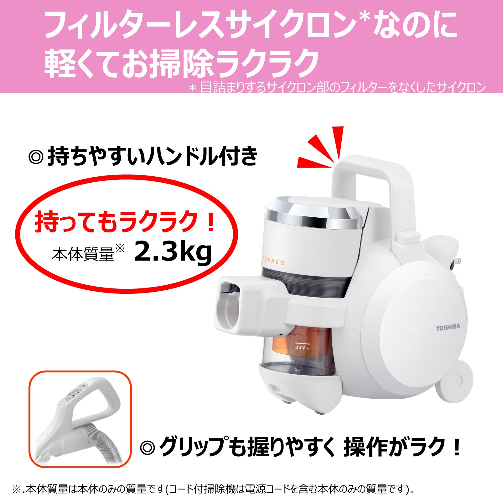 楽天市場】東芝 TOSHIBA フィルターレス サイクロンクリーナー VC