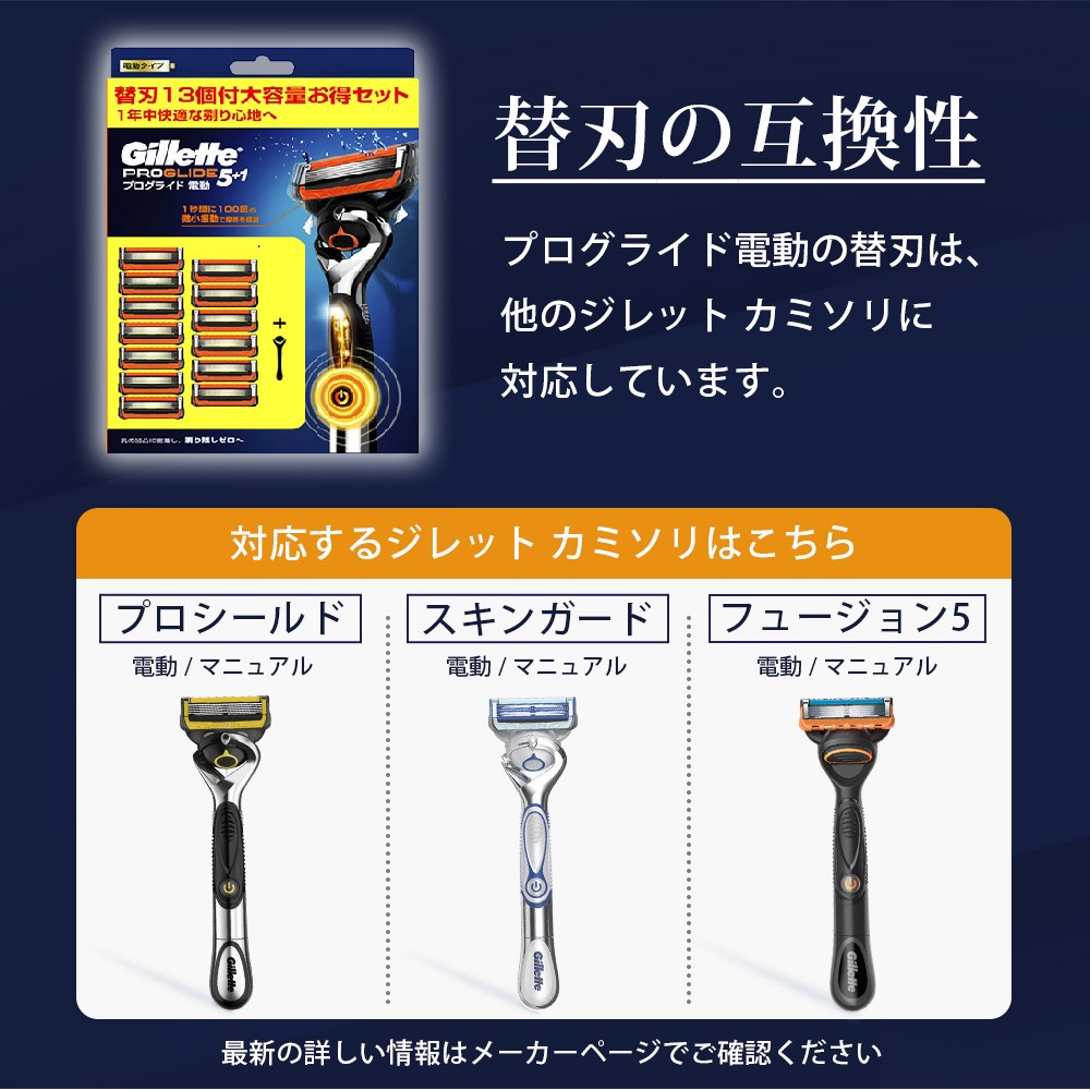 Gillette プログライド 電動 5+1 ホルダー＆替刃6個付 替刃8個