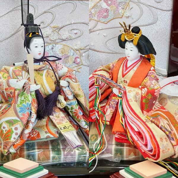 楽天市場】送料無料 久月作 雛人形 衣装着五人揃い 木製収納三段飾り