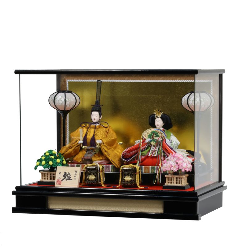 楽天市場】送料無料 東玉作 雛人形 衣装着親王 ガラスケース飾り 【咲