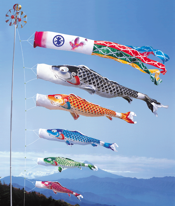 楽天市場】送料無料 徳永鯉のぼり作 飛龍吹流し （吉兆鯉の吹き流し