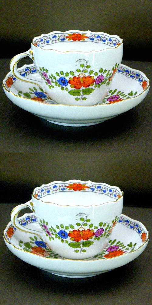 楽天市場】マイセン Meissen インドの華 多彩色 カップ＆ソーサー 一級
