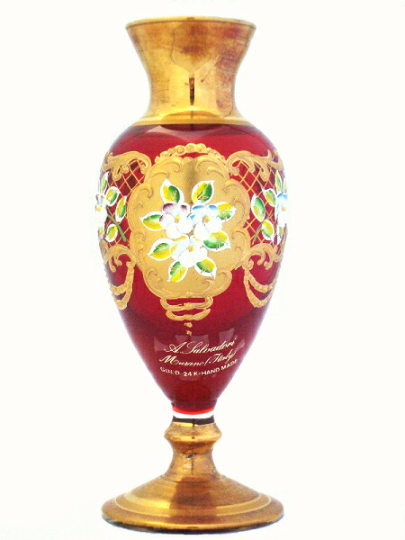 楽天市場】ヴェネチアン/ベネチアン グラス ムラノ レッド 24K