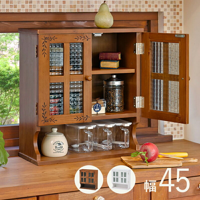楽天市場】送料無料 カントリー調 スパイスラック 調味料ラック ガラス