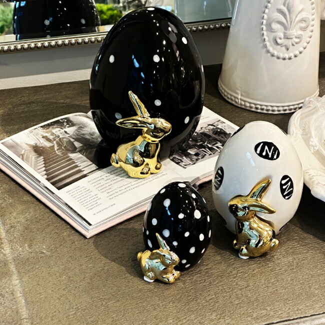 楽天市場】オブジェ イースター L 卵型 うさぎ たまご型 ウサギ