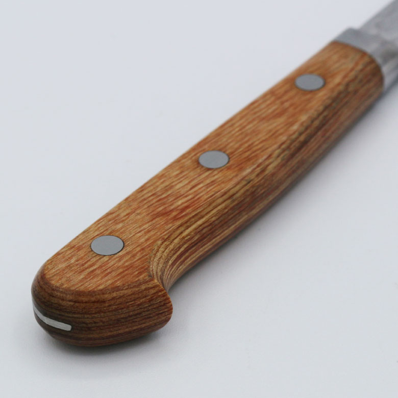 楽天市場】高村刃物 クロマックス鋼 ペティナイフ 槌目 茶柄 口金付