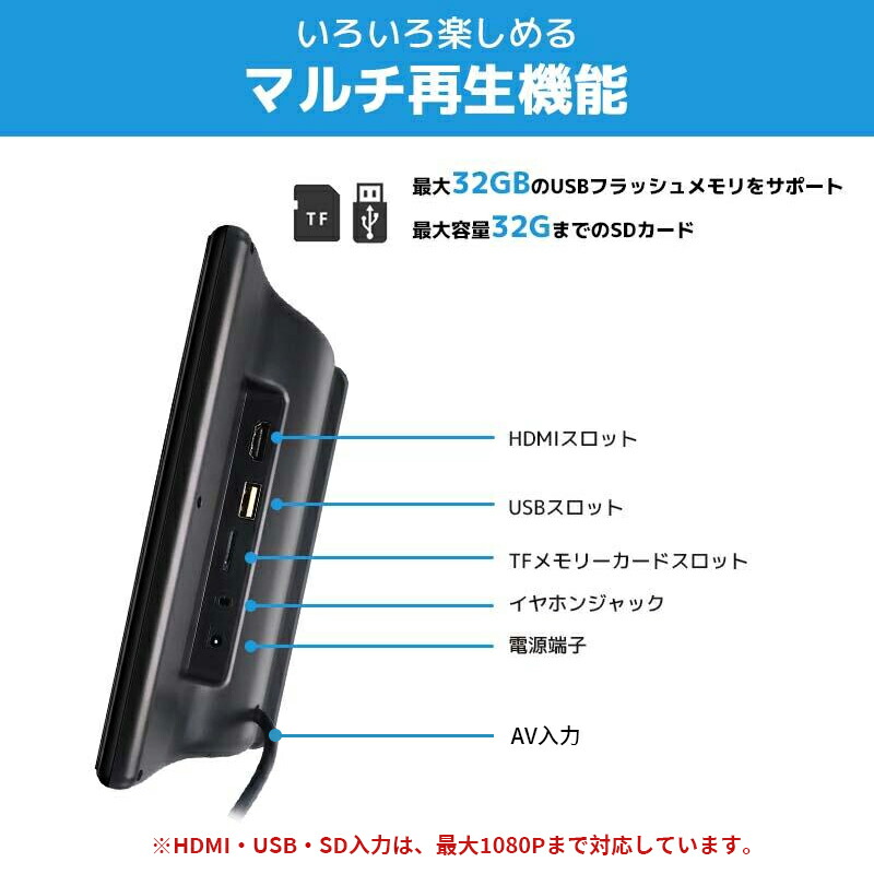 楽天市場】【スーパーSALE限定特価☆3/11まで】ヘッドレストモニター