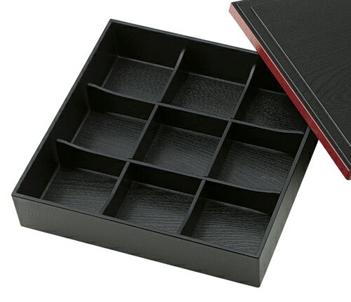 楽天市場】9仕切り 蓋付 松花堂弁当箱 26cmx26cm日本製の 熱 水 洗剤