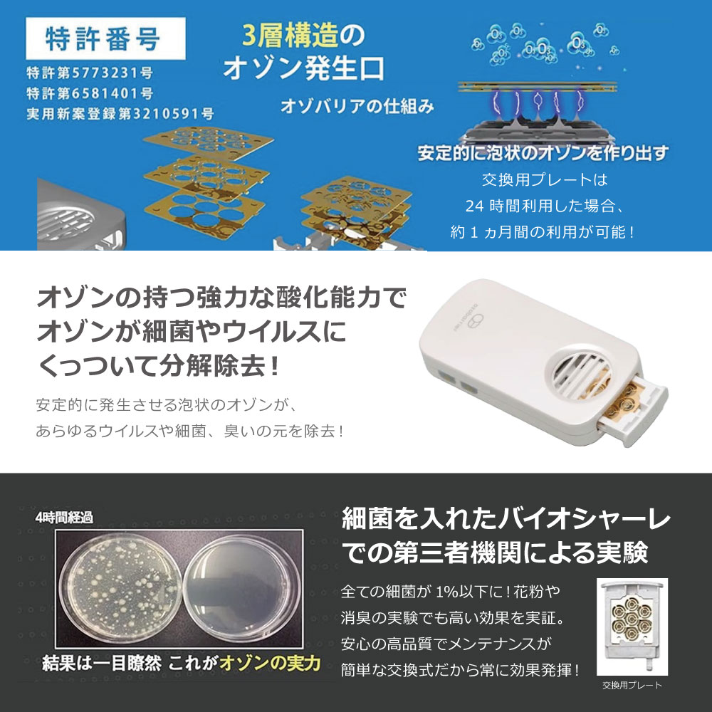 楽天市場】【あす楽】【20個セット】エクレール 低濃度オゾン発生器